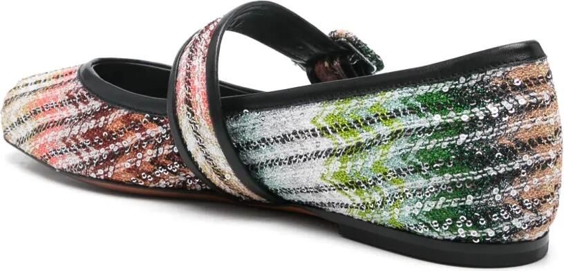 Missoni Geweven ballerina's met kleurverloop Zwart - Foto 4