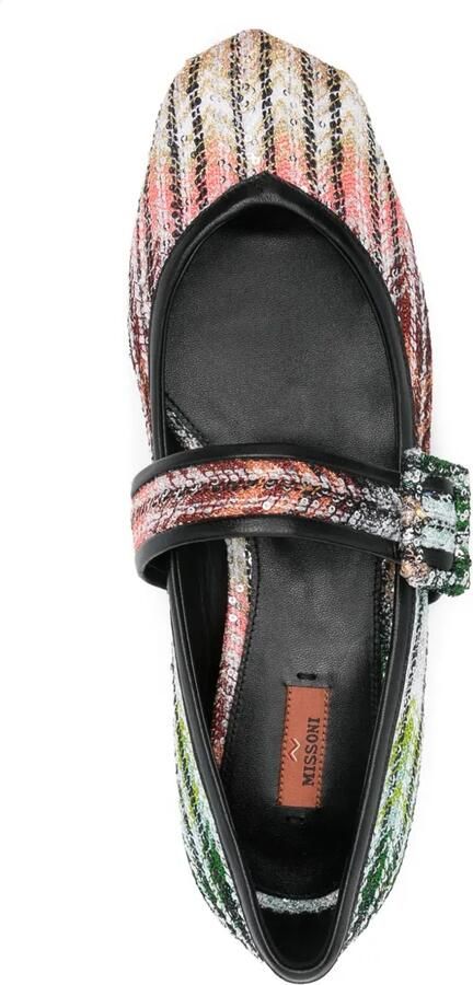 Missoni Geweven ballerina's met kleurverloop Zwart - Foto 3