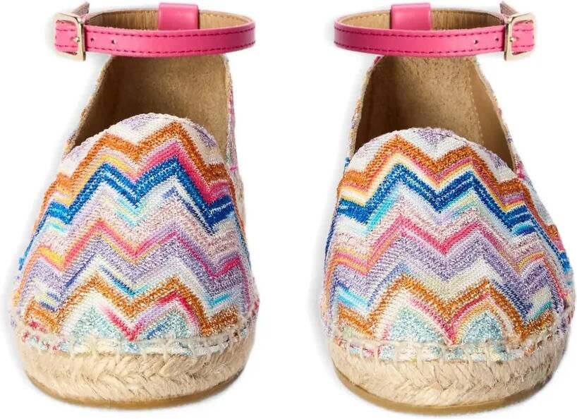 Missoni Kids Espadrilles met enkelbandje en zigzag-patroon Blauw - Foto 2