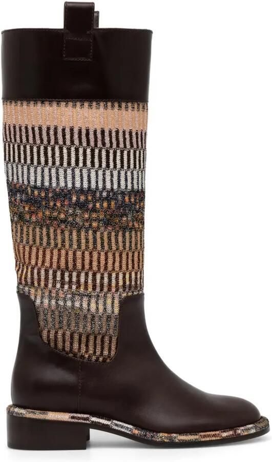 Missoni Knielaarzen met vlakken Bruin