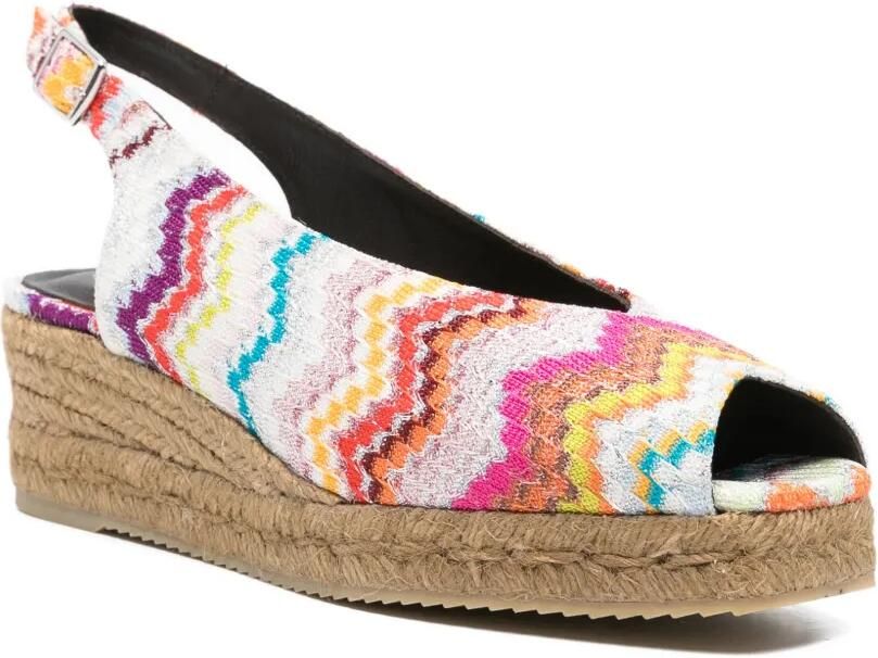 Missoni Muiltjes met zigzag-patroon Wit