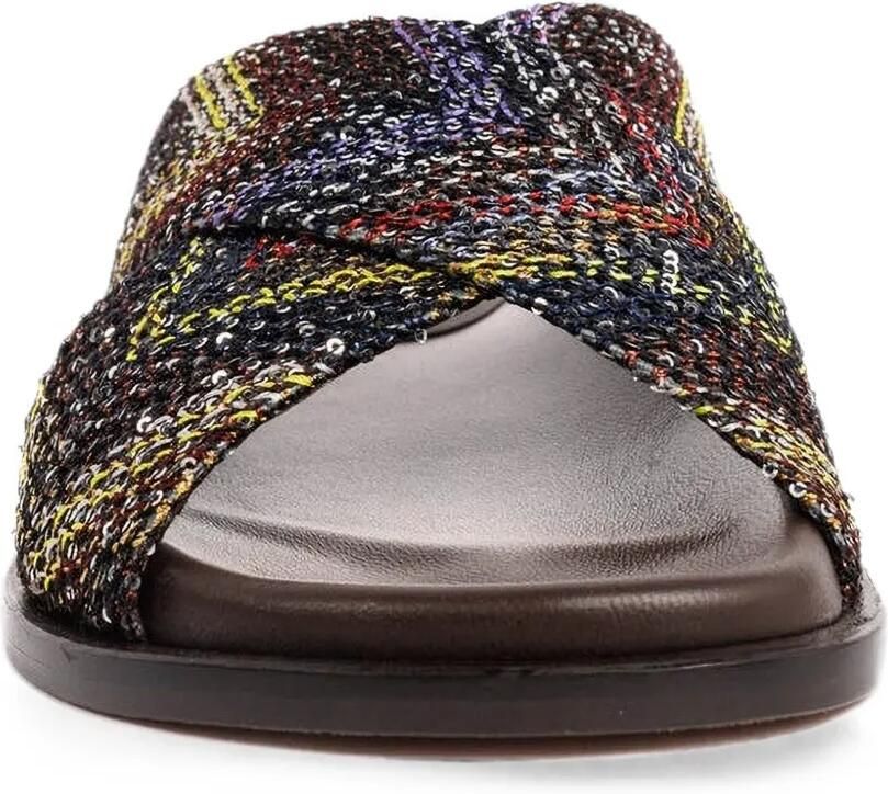 Missoni Platte sandalen met gekruiste bandjes en zigzag-patroon Bruin - Foto 2