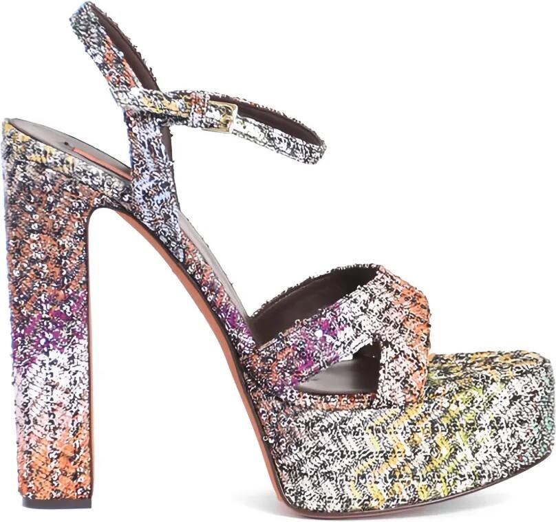 Missoni Sandalen met plateauzool Zilver