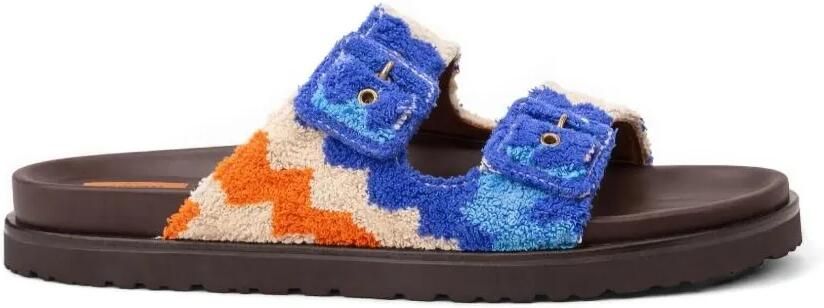 Missoni Sandalen met zigzag patroon en gespsluiting Blauw