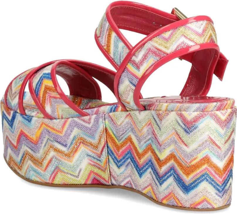 Missoni Sandalen met zigzag patroon en plateauzool Rood - Foto 2