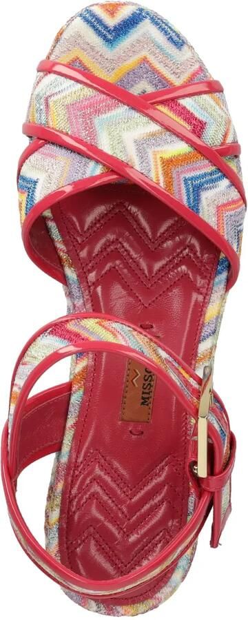 Missoni Sandalen met zigzag patroon en plateauzool Rood - Foto 4
