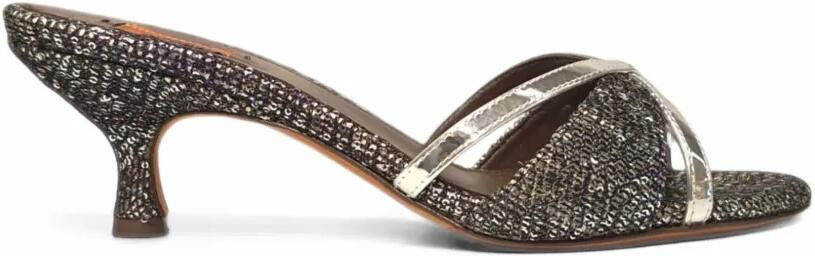 Missoni sequin-embellished crossover sandals Grijs