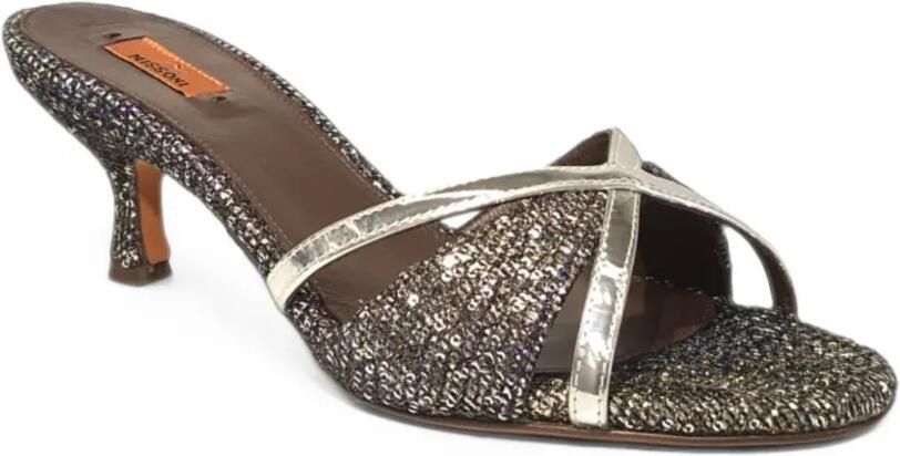 Missoni sequin-embellished crossover sandals Grijs - Foto 3