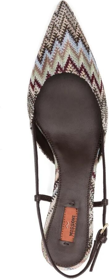 Missoni Slingback pumps met puntige neus Beige - Foto 3