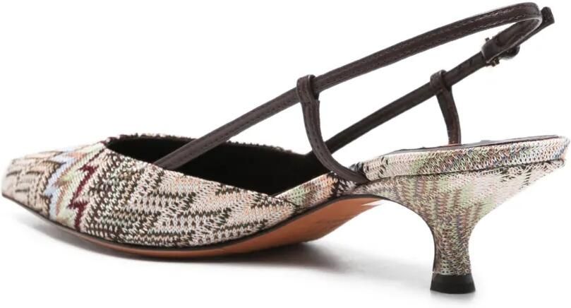 Missoni Slingback pumps met puntige neus Beige - Foto 2