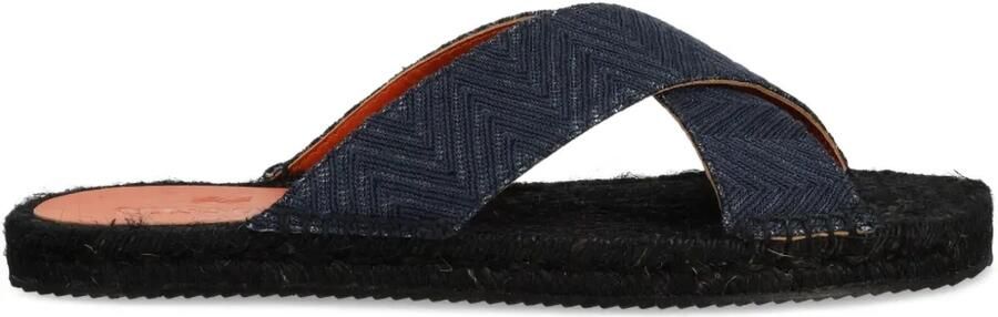 Missoni Slippers met gekruiste bandjes Blauw