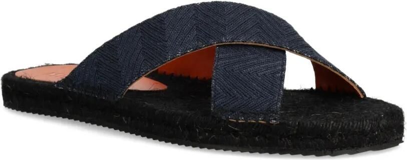 Missoni Slippers met gekruiste bandjes Blauw - Foto 4