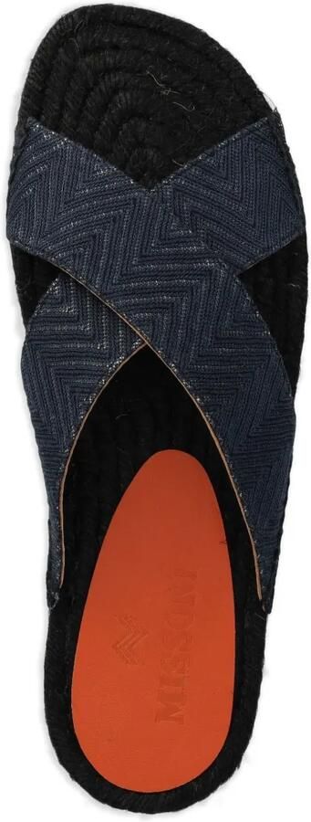 Missoni Slippers met gekruiste bandjes Blauw - Foto 2