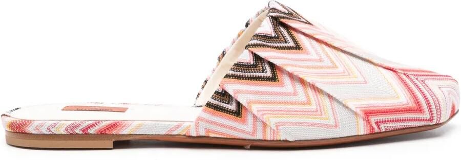 Missoni Slippers met zigzag-patroon Roze