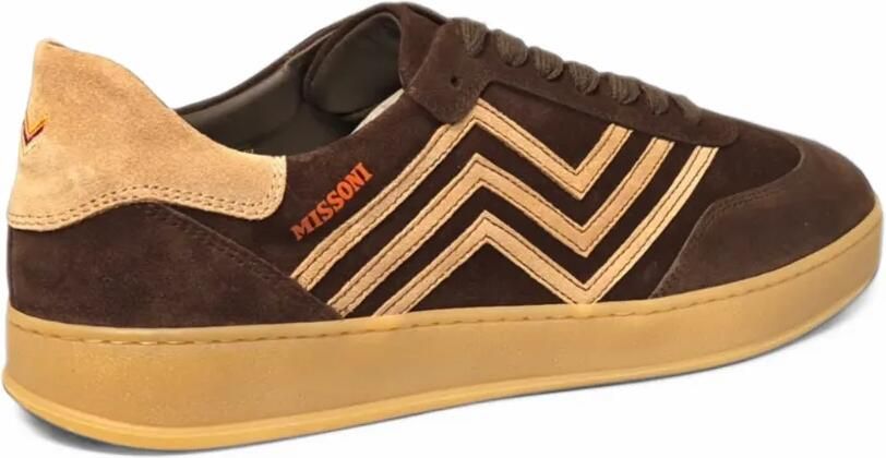 Missoni zigzag-appliqué suede sneakers Bruin - Foto 5
