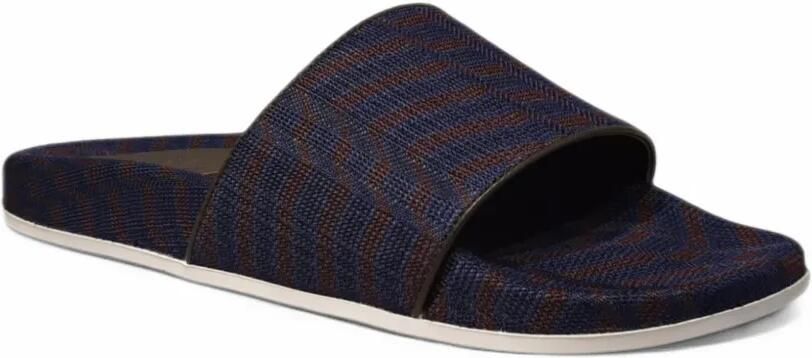Missoni zigzag-knit slippers Blauw