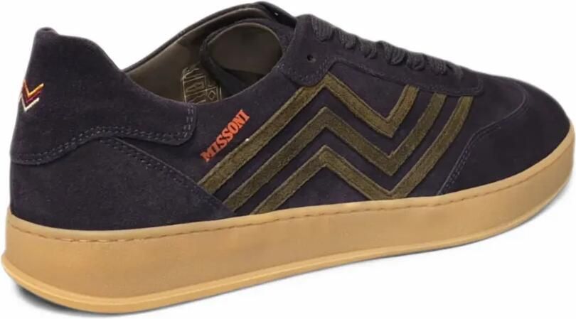 Missoni zigzag-pattern suede sneakers Paars - Foto 4