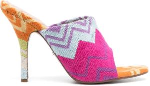 Missoni Muiltjes met zigzag patroon Roze