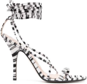 Missoni Sandalen met zebraprint Wit