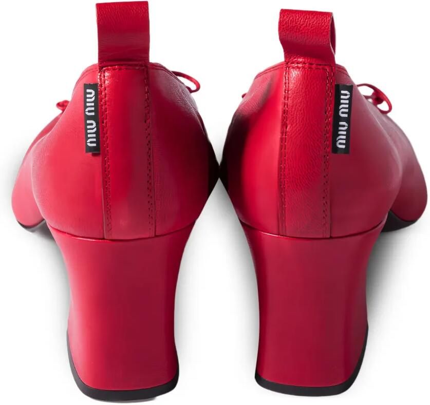 Miu 65 mm pumps met blokhak Rood - Foto 2