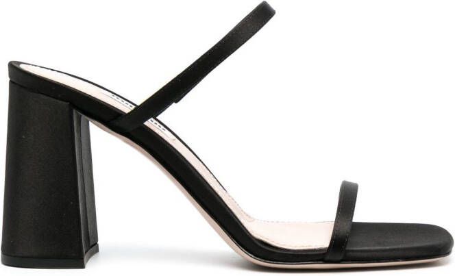 Miu Satijnen muiltjes Zwart