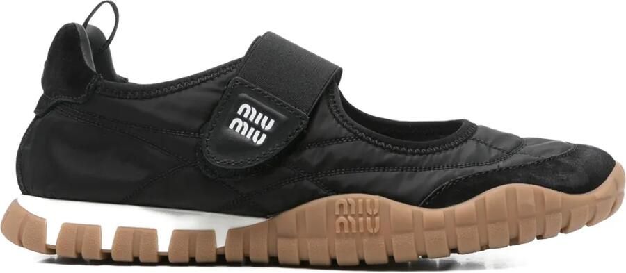 Miu Ballerina's met bandje Zwart