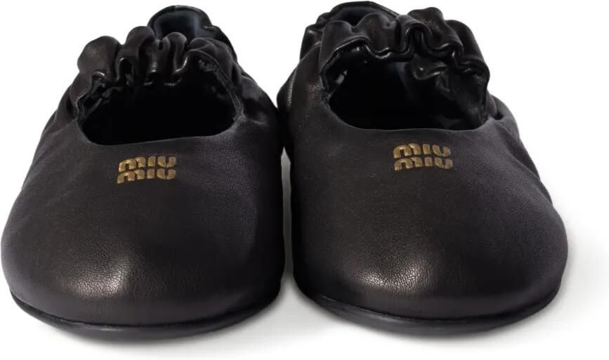 Miu Ballerina's met elastisch detail Zwart - Foto 3