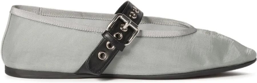 Miu Ballerina's met geborduurd logo Grijs
