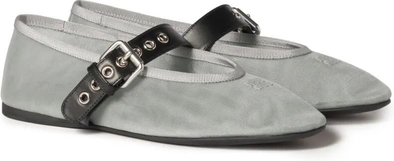 Miu Ballerina's met geborduurd logo Grijs - Foto 4