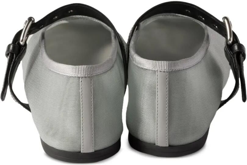 Miu Ballerina's met geborduurd logo Grijs - Foto 3
