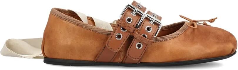 Miu Ballerina's met gesp Bruin