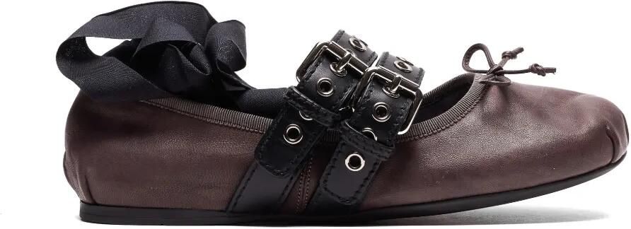 Miu Ballerina's met gespbandje Bruin
