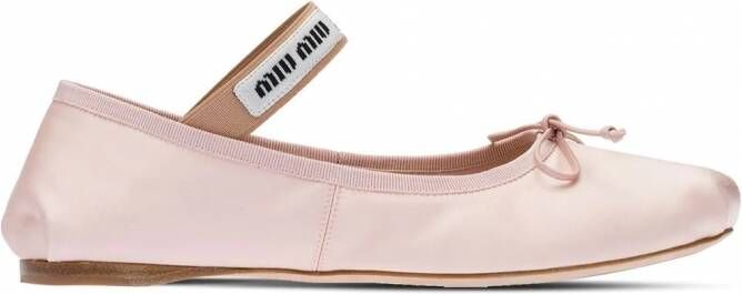 Miu Ballerina's met logoband Roze