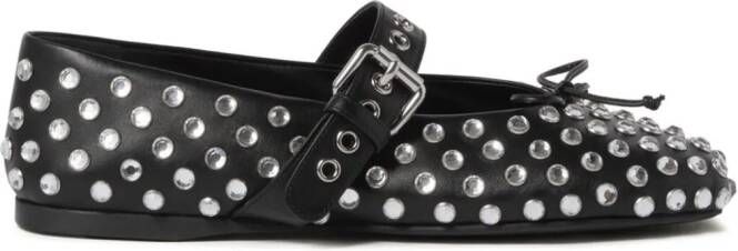 Miu Ballerina's met studs Zwart