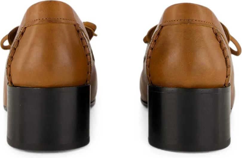 Miu Loafers met strikdetail en blokhak Bruin - Foto 4
