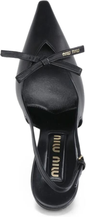 Miu Slingback pumps met strikdetail Zwart