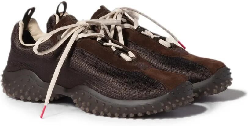 Miu Bubble technische stof en suède sneakers Bruin - Foto 4