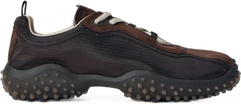 Miu Bubble technische stof en suède sneakers Bruin