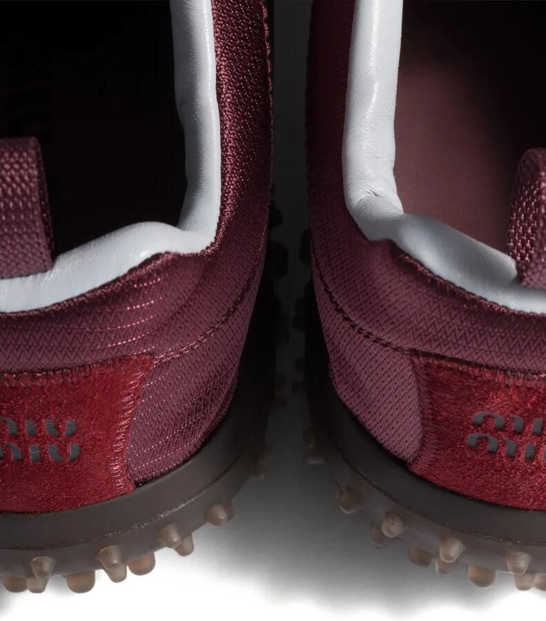 Miu Bubble technische stof en suède sneakers Rood - Foto 2