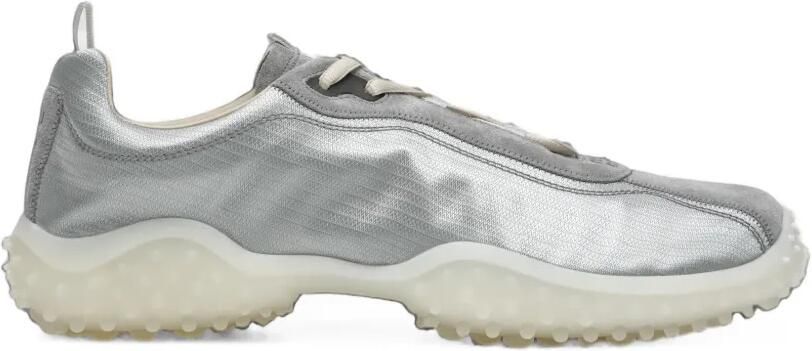Miu Bubble technische stof en suède sneakers Zilver