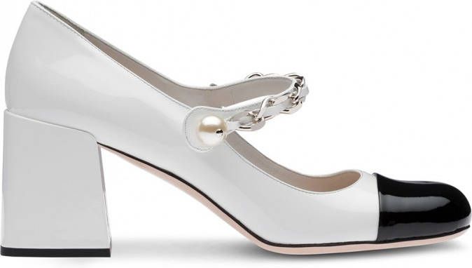 Witte pumps hotsell met bandje