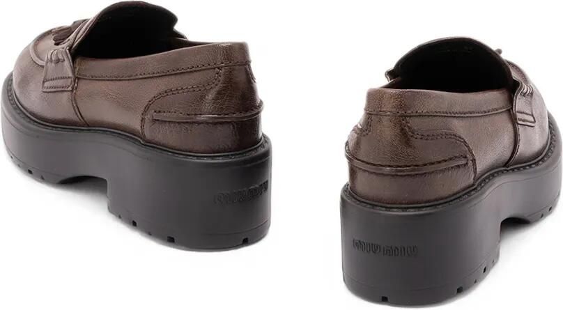 Miu Chunky loafers verfraaid met kwastje Bruin
