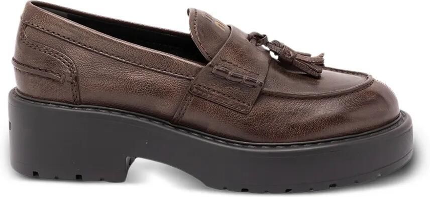 Miu Chunky loafers verfraaid met kwastje Bruin - Foto 4