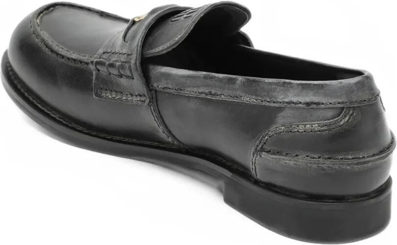 Miu coin-embellished leather loafers Zwart - Foto 3