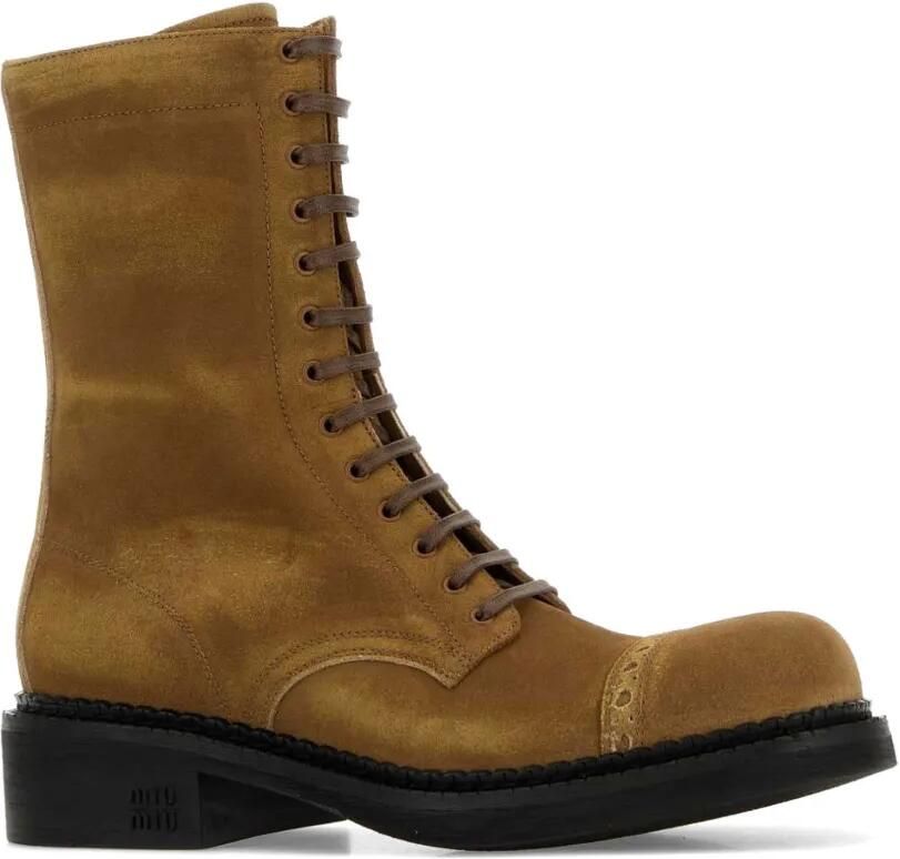 Miu Combat boots met veters Beige - Foto 2