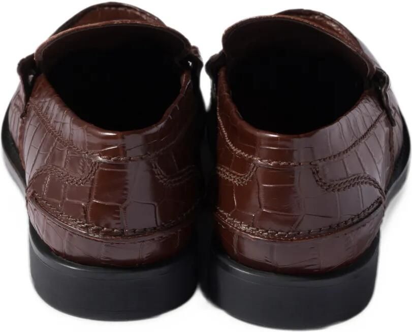 Miu croco-print leather penny loafers Bruin - Foto 3