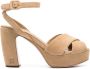 Miu Sandalen met plateauzool Beige - Thumbnail 1