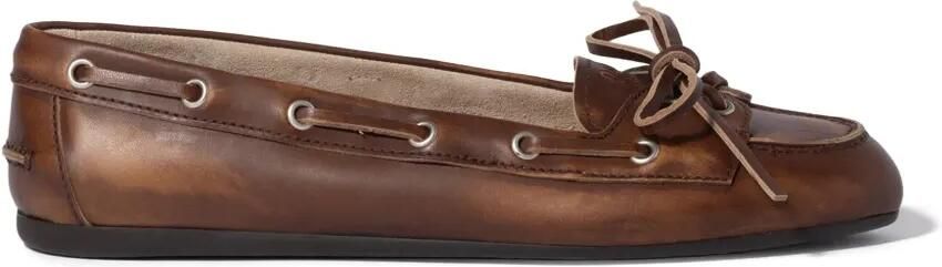 Miu Deck leather loafers Bruin
