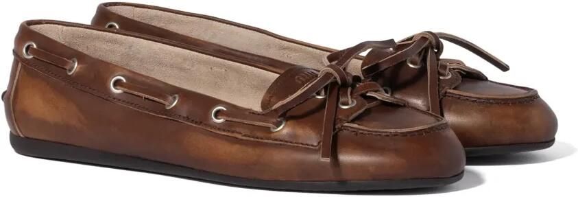 Miu Deck leather loafers Bruin - Foto 4