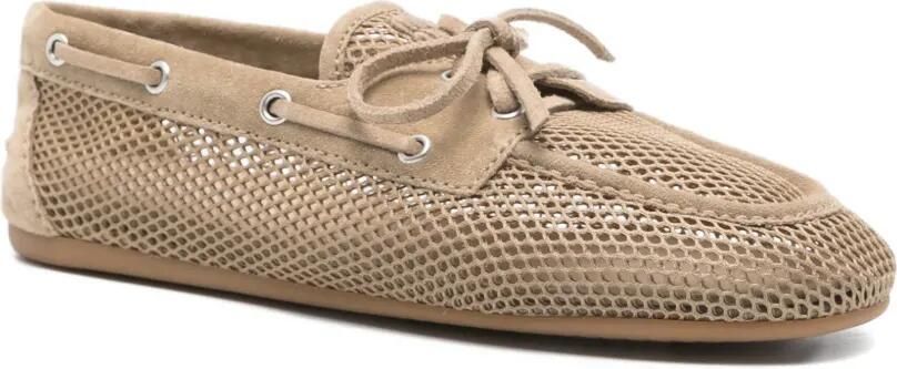 Miu Deck loafers met mesh Bruin - Foto 4